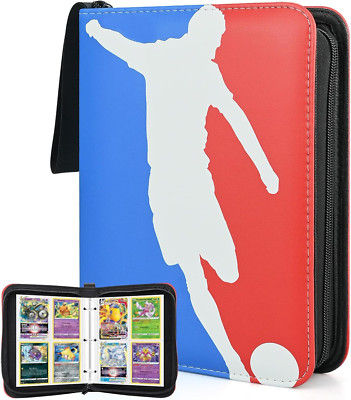 Fußball Kartenetui, 400 Taschen Fußball Kartenmappe Sammelkarten Album mit