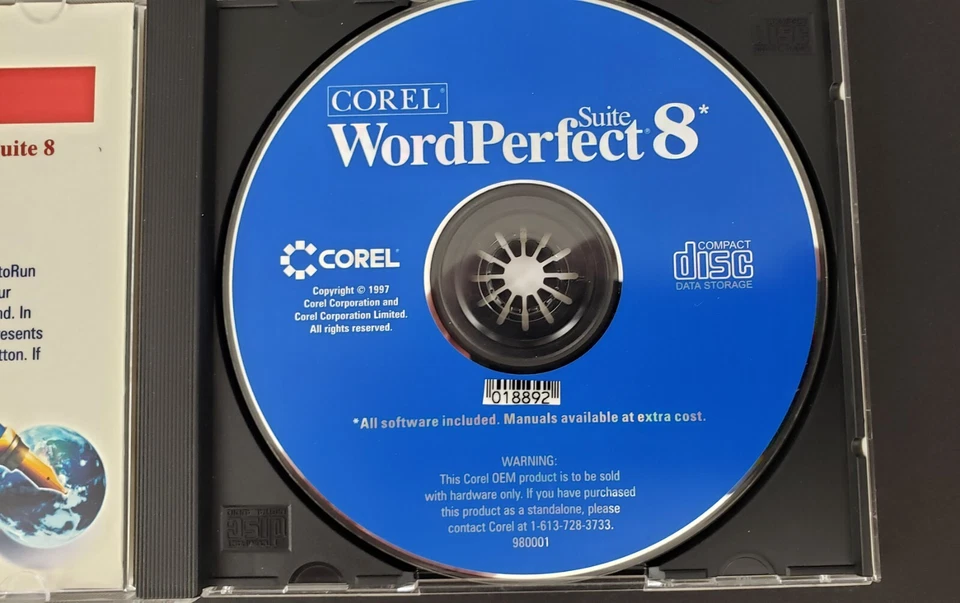 Corel Wordperfect Suite 8 - Windows 95 or NT 4.0 Software on CD - Image 2 of 4