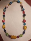 Necklace Lampwork Glass Beads 21"