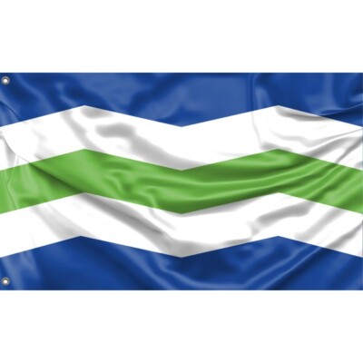 Burlington Flagge, Vermont USA I einzigartiges Design, 3x5Ft/90x150 cm, EU Made