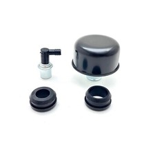 Valve Cover Breather Pcv Valve Push-in Matte Black Chevy Pontiac Ford Mopar