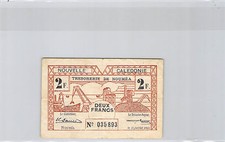 Neu- Caledonia Noumea 2 Franken 15 Juli 1942 N&deg; 035893 Pick 53