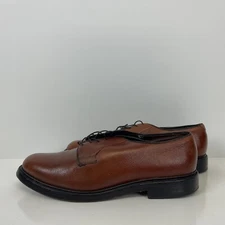 Allen Edmonds Leeds Oxford Shoes Pebble Grain Leather Brown Mens Size 9.5 D