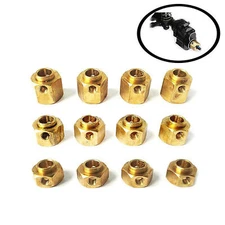 4PCS Brass Hex Wheel Hub Extended Adapter 6-12mm For  TRX-4 RC Crawlers