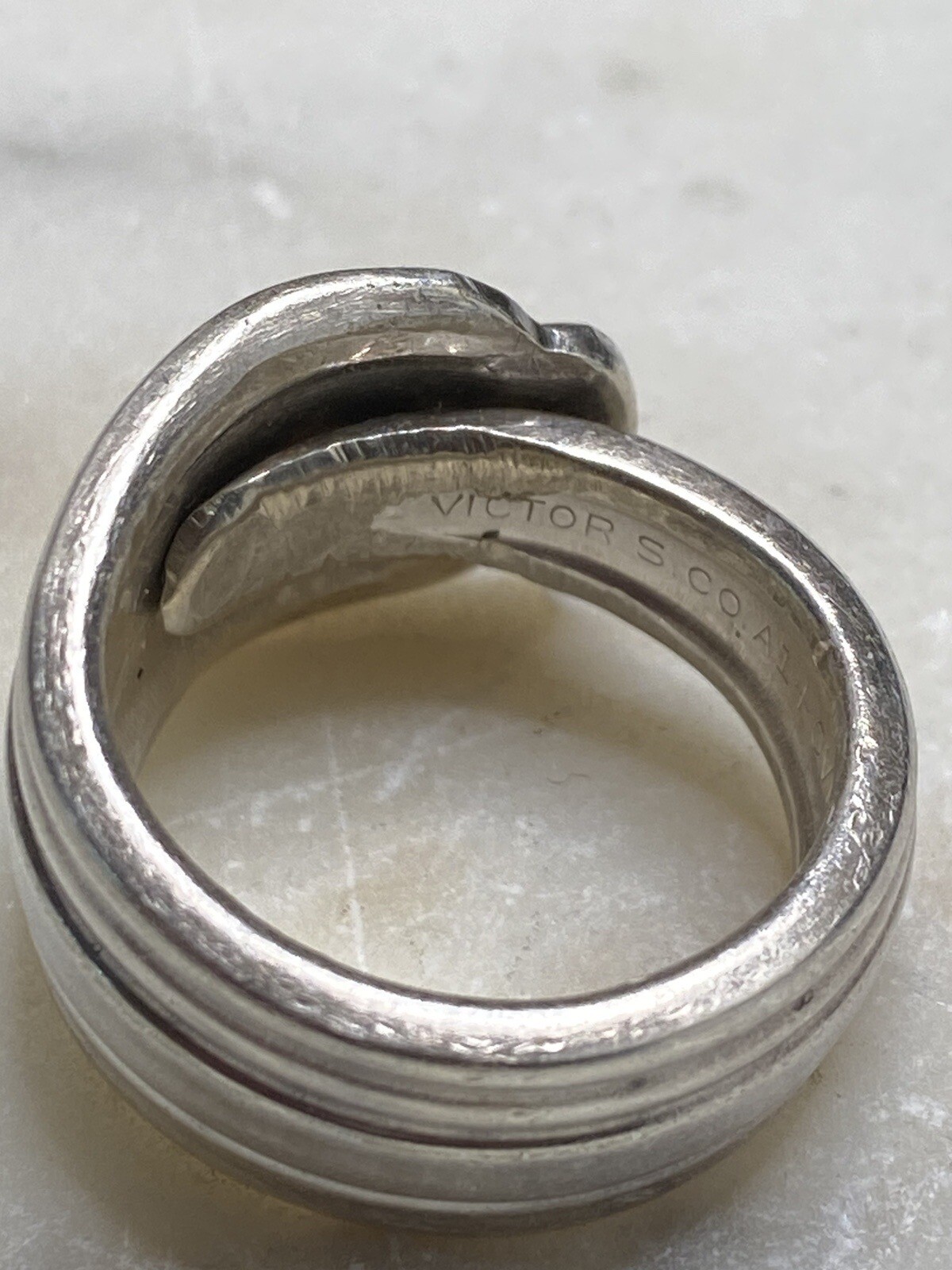 Vintage Silver Plated Spoon Ring - image 5