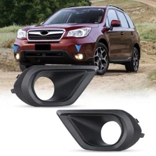 Pair Fog Light Black Bezel Trim Cover Set For 2014 2015 2016 Subaru Forester