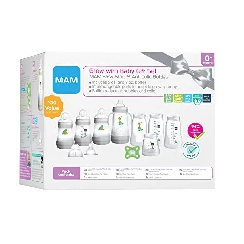 Grow with Baby 11-Piece Gift Set Newborn 0-4 Months Anti-Colic Bottles and Si... - Image 2 of 4