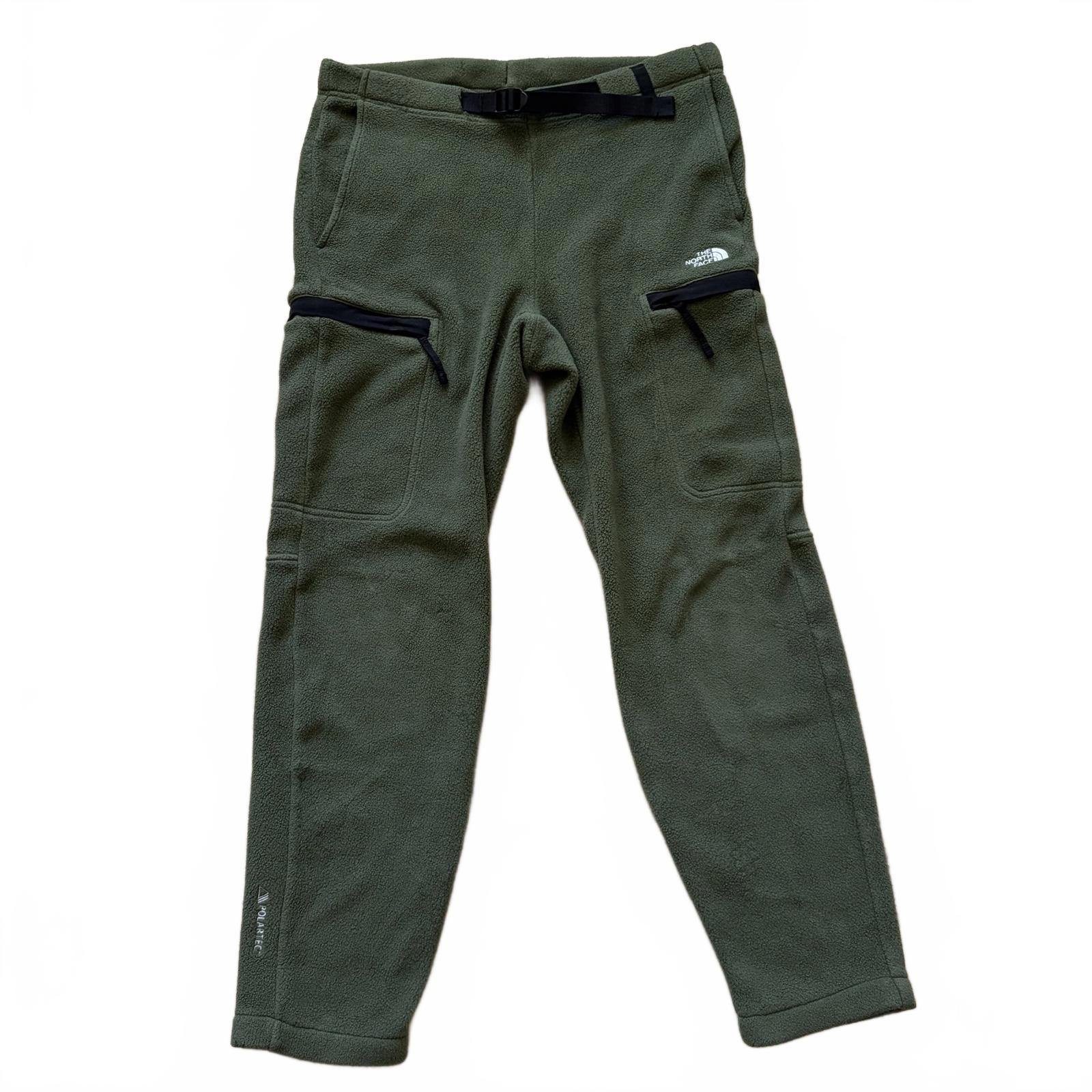 North Face Alpine Polartec 200 Fleece Pants Belted Olive Green Men’s Size Small