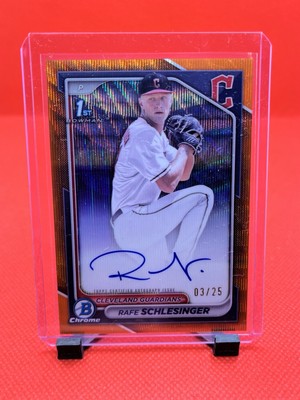 2024 Bowman Draft - Chrome Prospect Auto Orange Wave #CPA-RSC Rafe Schlesinger