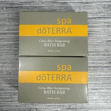 Lot of 2 doTERRA Spa Citrus Bliss Bath Bars 4 oz  Energizing, Natural Bars
