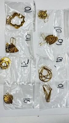 Restposten Messing Handarbeit Daily Damen Ohrringe - Gold - 8er Set