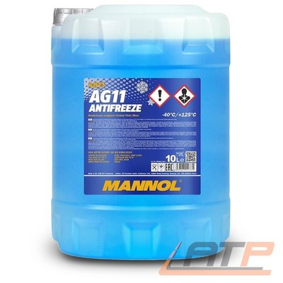 MANNOL 10 L LITER ANTIFREEZE AG11 (-40) LONGTERM KÜHLERFROSTSCHUTZMITTEL BLAU
