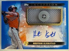 2024 Topps Inception Heston Kjerstad Autograph Button Patch Card Blue /6 #APC-HK