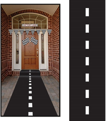 10Ft Long Racetrack Floor Running Racer Party Decoration Mat Drag Race Car Road