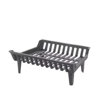 20 In. Cast Iron Heavy-Duty Fireplace Grate with 4 In. Clearance