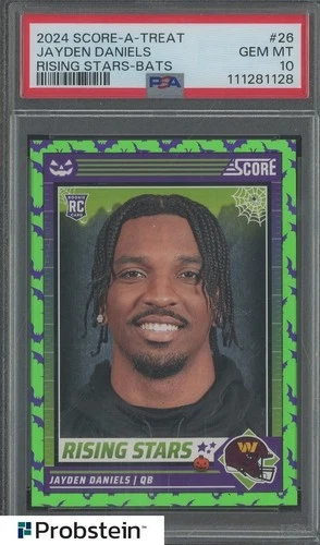 #2 2024 Score-A-Treat Rising Stars Bats #26 Jayden Daniels RC Rookie PSA 10
