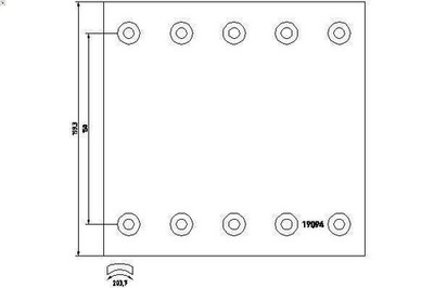 Brake Lining Kit, drum brake TEXTAR 1909437 DAF SB 8.25 1982-199