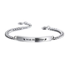 Bar Cremation Jewelry Urn Bracelet for Ashes for Women Men Memorial Ashes Keepsa