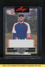 2021 Leaf Pro Set Metal 1991 Base Auto 1/1 Anthony Gutierrez #PS1-AG2 READ a8x