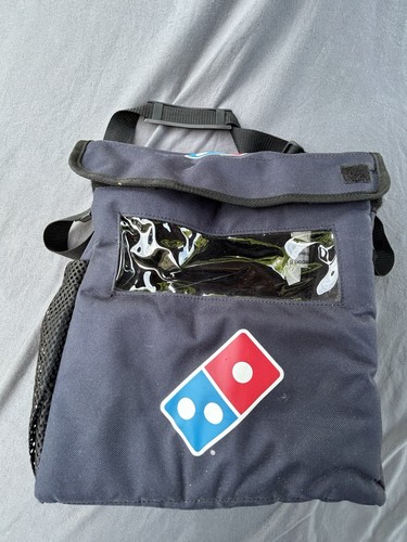 Domino’s Pizza Insulated Delivery Bag Blue Carry Tote Food Carrier Grub Hub Dash