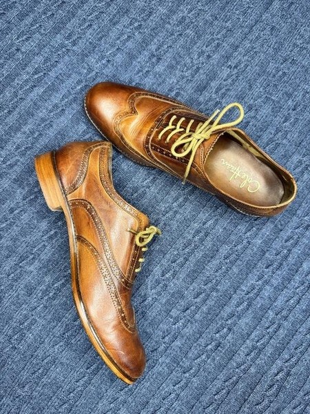 Women Cole Haan Oxford Brown Leather 37.5