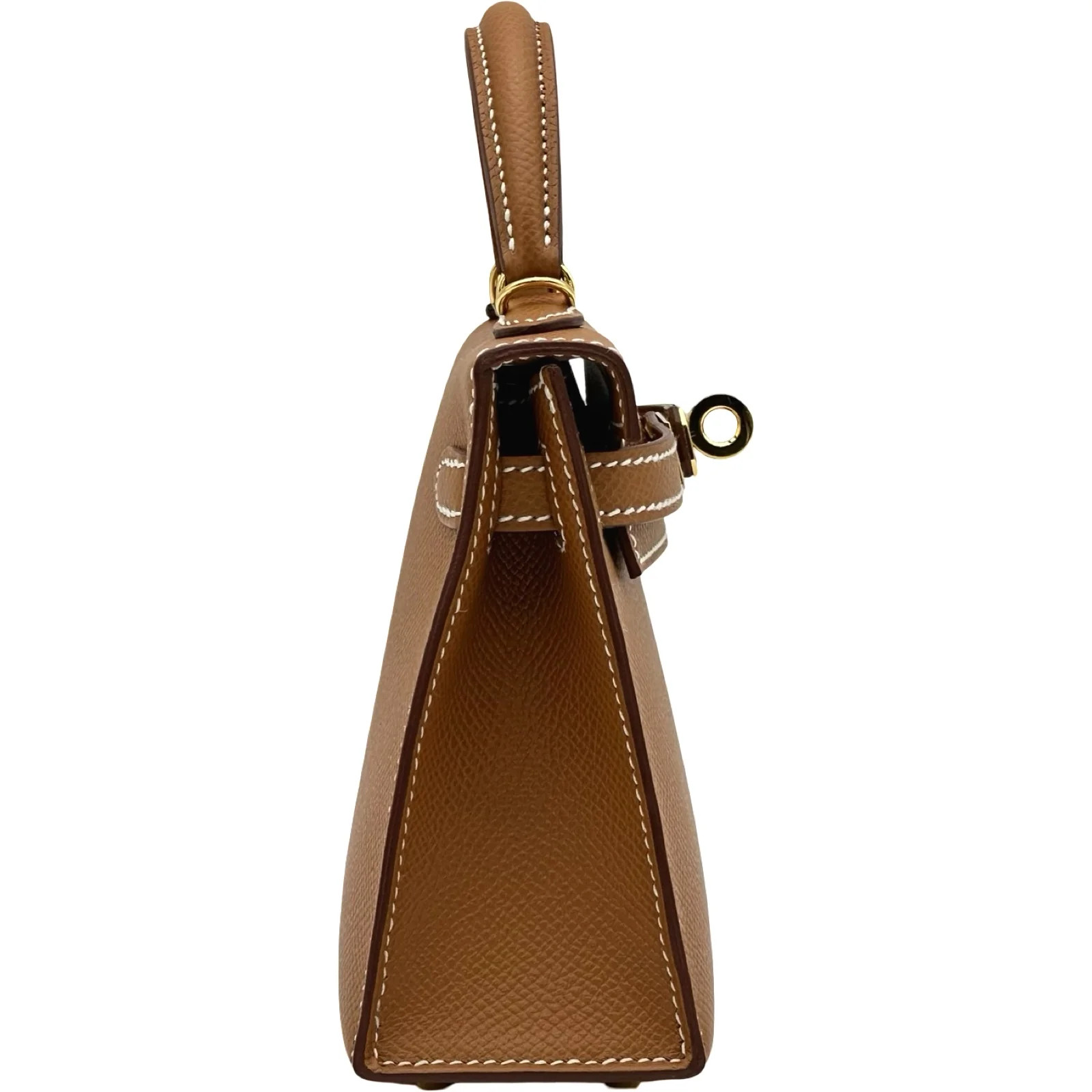HERMES Mini Kelly 2 Gold Epsom Leather Shoulder Bag K Stamp #OKB4522 image 4