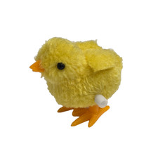 Yellow Fuzzy Chick Wind Up 2.5"
