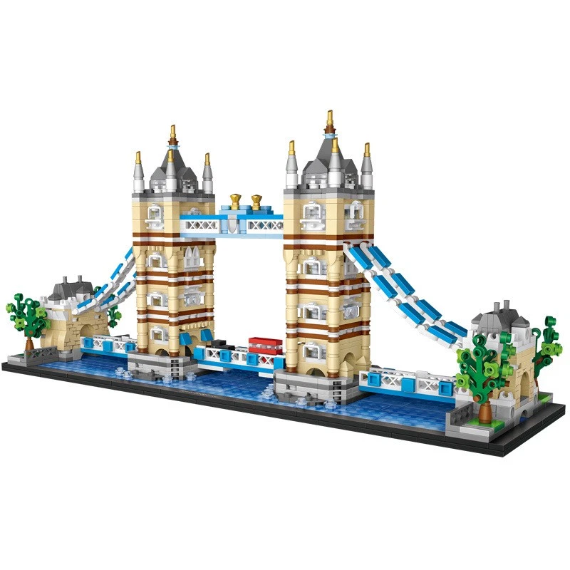 LOZ 1455pcs World Architecture London Tower Bridge Building Blocks Assemble - Image 4 of 4