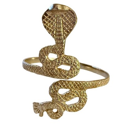 Vintage Egyptian Brass Coiled Cobra Snake Arm Cuff as seen in ''The Mummy 1999''