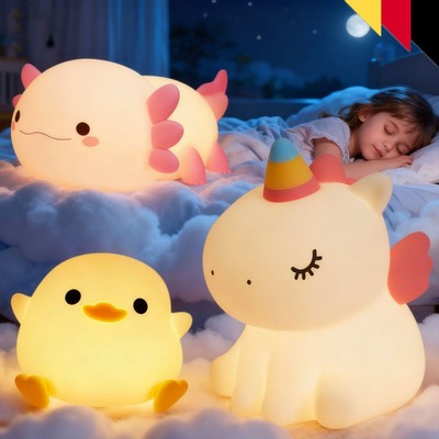 LED Nachtlicht Tier Licht Silikon Kinder Touch Dimmbar Lampe Nachttischlamp TOP