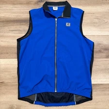 Cannondale Men's Cycling Vest Full Zip Size XL Blue USA Made