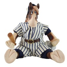 Vintage Russ Berrie Shoeless Joe Baseball Horse Country Folks Shelf Sitter