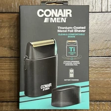 CONAIR MEN Titanium Coated Hypoallergenic Metal Foil Electric Shaver NEW IN BOX