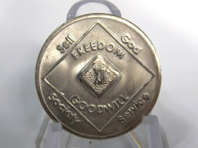 Narcotics Anonymous  NA Recovery Medallion Chip  12 Years  WSO 1991