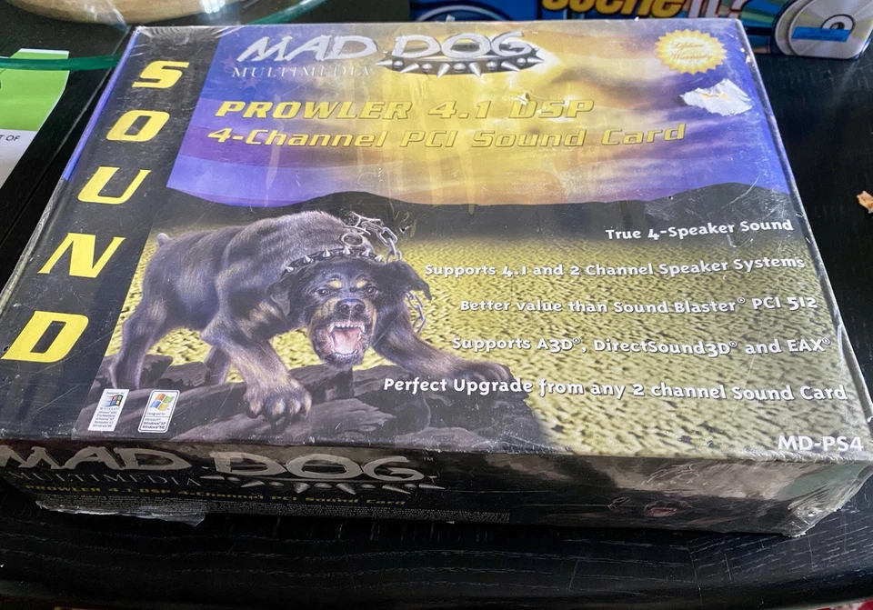 Mad Dog Prowler 4.1 DSP PCI Multimedia Sound Card Sealed Brand NEW Vintage - Image 2 of 4