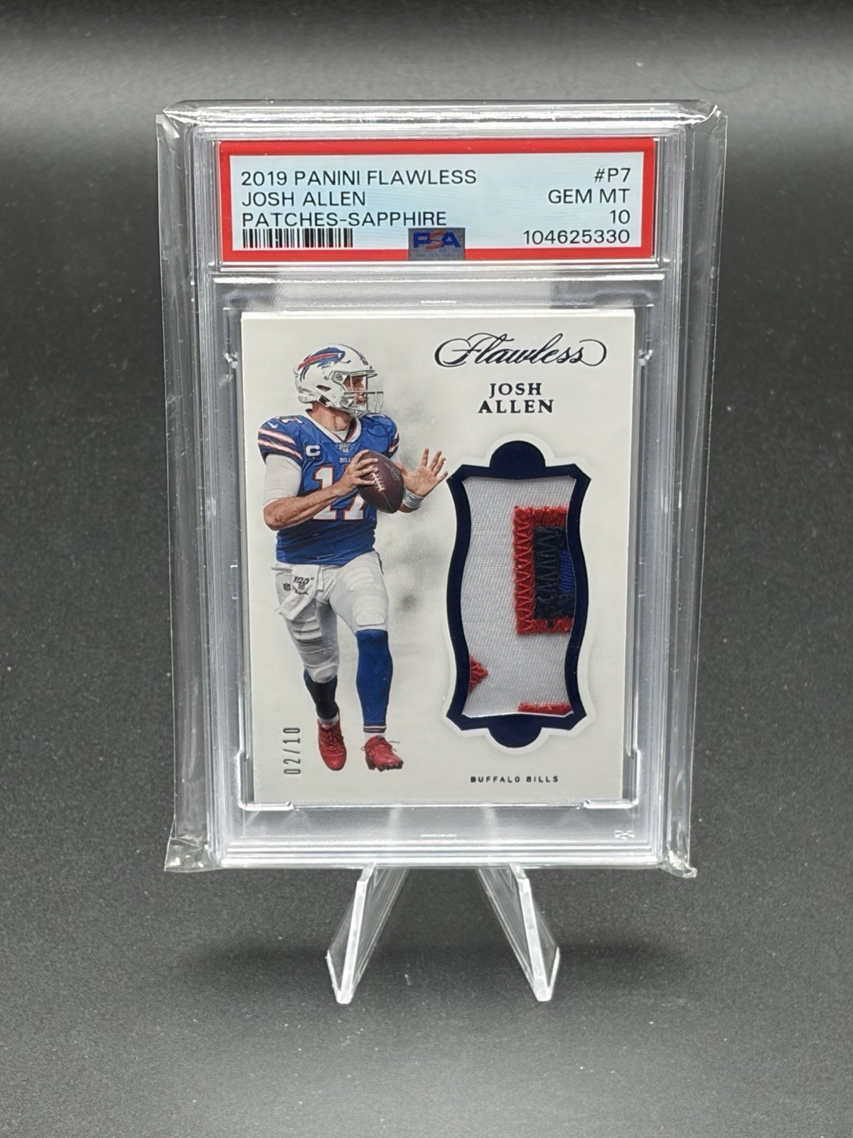 Josh Allen Panini Flawless Patches #P7 Sapphire