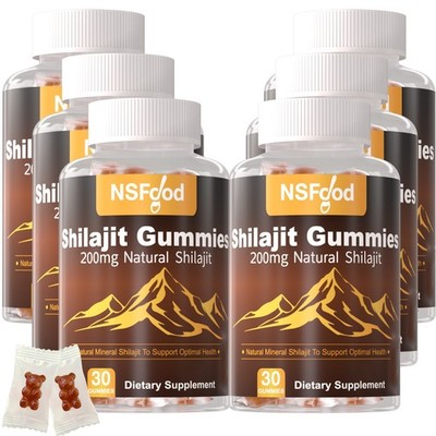 Shilajit Gummies Max Strength | Pure 100% Authentic Himalayan Origin 6 Bottles
