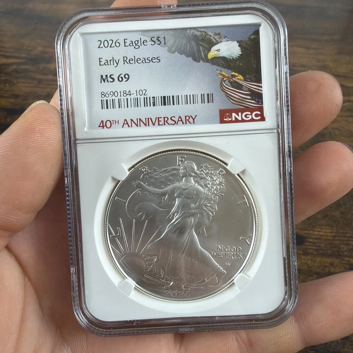 NGC Certified American Eagle MS 69 Silver Bullion Coins for sale