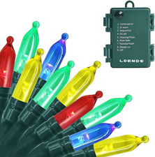 50-Count 8 Modes Christmas Lights with Timer, 18Ft Battery Operated String Light