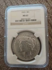 1923 Peace Dollar $1 Silver Coin NGC MS 62