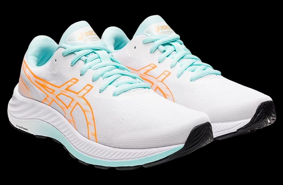 Asics Gel-Excite 9 Women's Running Shoes Size 9 White/Orange