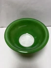 VINTAGE PYREX GREEN WITH CLEAR BOTTOM GLASS MIXING BOWL #322 - EUC