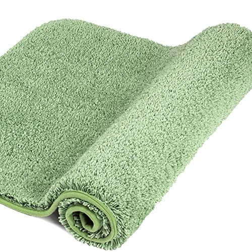 Large Bathroom Rug (24 x 48) Extra Soft and Absorbent 24" x 48" Sage ...