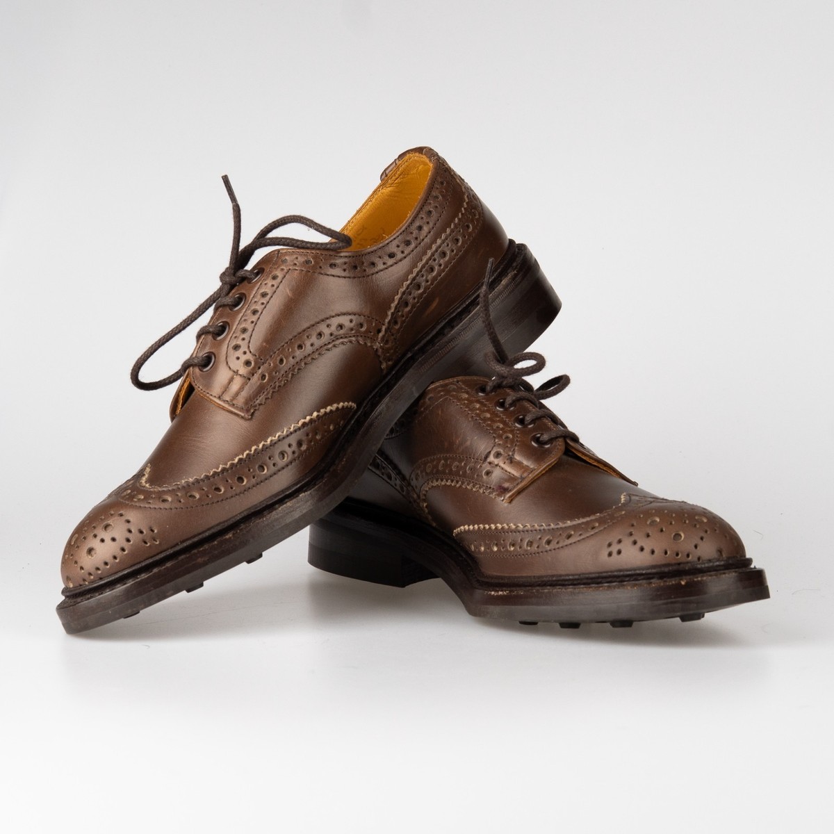 NWOB $975 Trickers Brown Brogue Leather Shoes 10UK / 11US / 44EU