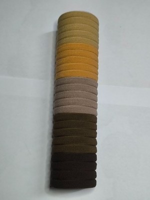 24 Thick Seamless Cotton Hair Bands Women Ponytail Holders Hair Ties Elastic