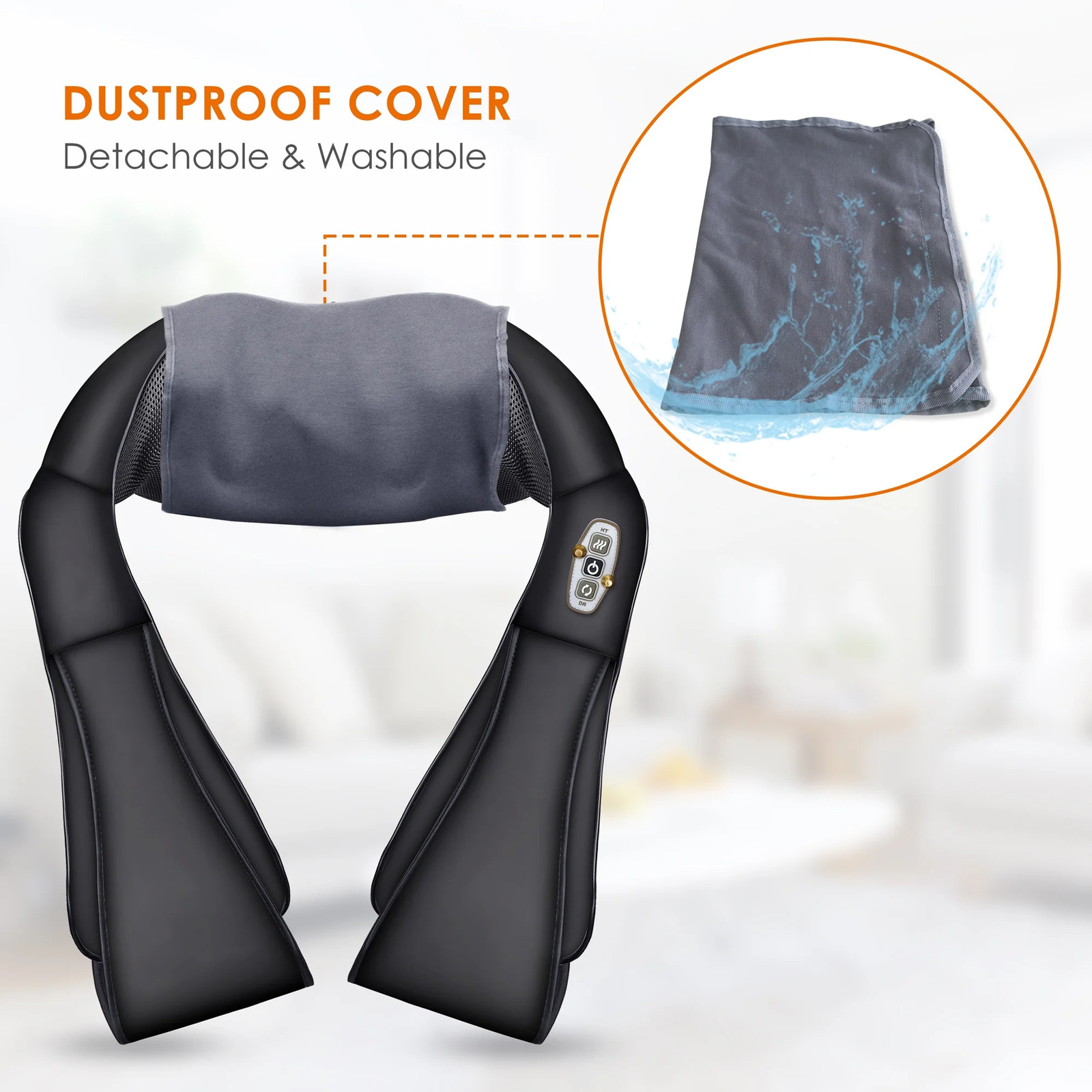 Shiatsu Shoulder Neck Massager with Heat, 4D Deep Kneading Back Massager Gifts f