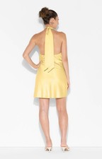 Women's Satin Twist Mini Slip Dress Size Large Wild Fable Ligth Yellow
