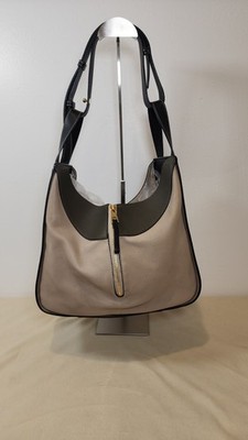 Loewe Hammock Medium Shoulder. Tricolor (beige, olive green, & black)