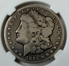 1892-CC Carson City Morgan Silver Dollar Key Date VG/F