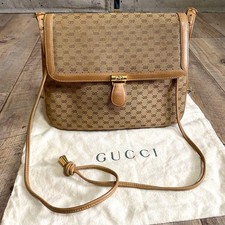 Authentic Gucci Micro GG Canvas Mini Shoulder Bag Beige Crossbody Vintage